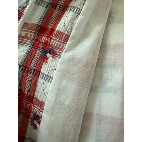 Drapers & Damons Lightweight Fireworks Lined Jacket 4th July gingham 2X Women's - Picture 9 of 11